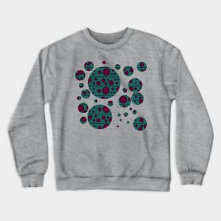 Modern Polka Dots - Fine Wine Crewneck Sweatshirt